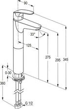 Load image into Gallery viewer, PEARL single lever high-raised XL basin mixer (RAK 17061)