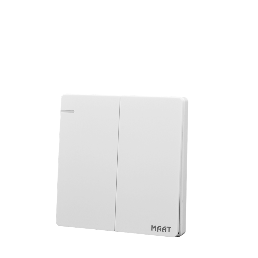 MAAT Q-SERIES 2GANG 2WAY SWITCH MET-Q52Q/2Y WHITE