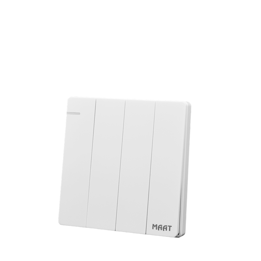 MAAT Q-SERIES 4GANG 2WAY SWITCH MET-Q54Q/1Y WHITE
