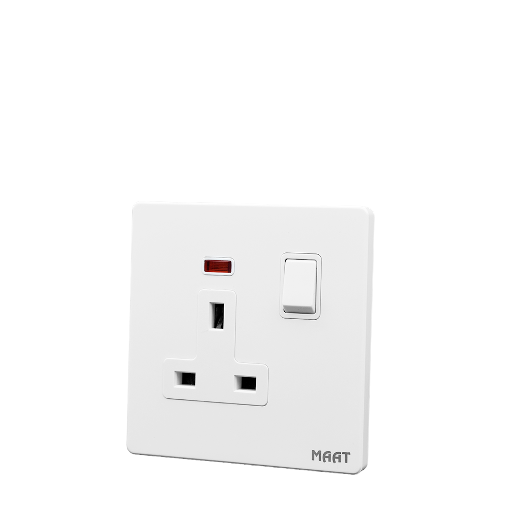 MAAT Q-SERIES 13A SINGLE SWITCH SOCKET WHITE
