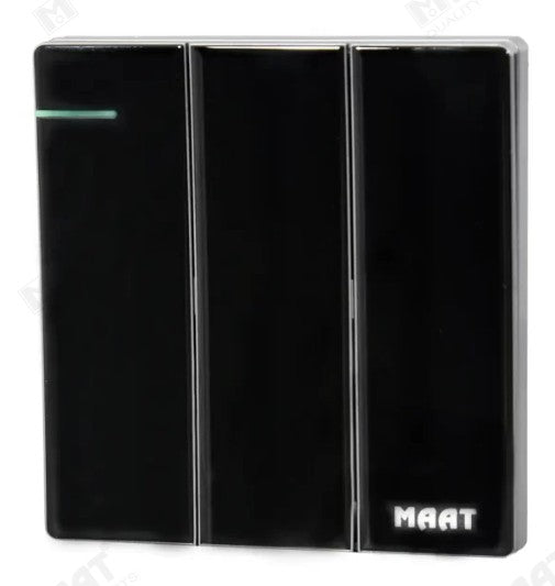 MAAT 3GANG 2WAY SWITCH M83Q/2Y GLASS BLACK