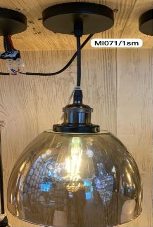 Pendant Light Smoke Black Glass