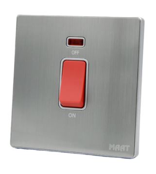 MAAT 45A 2 Gang DP Switch SILVER