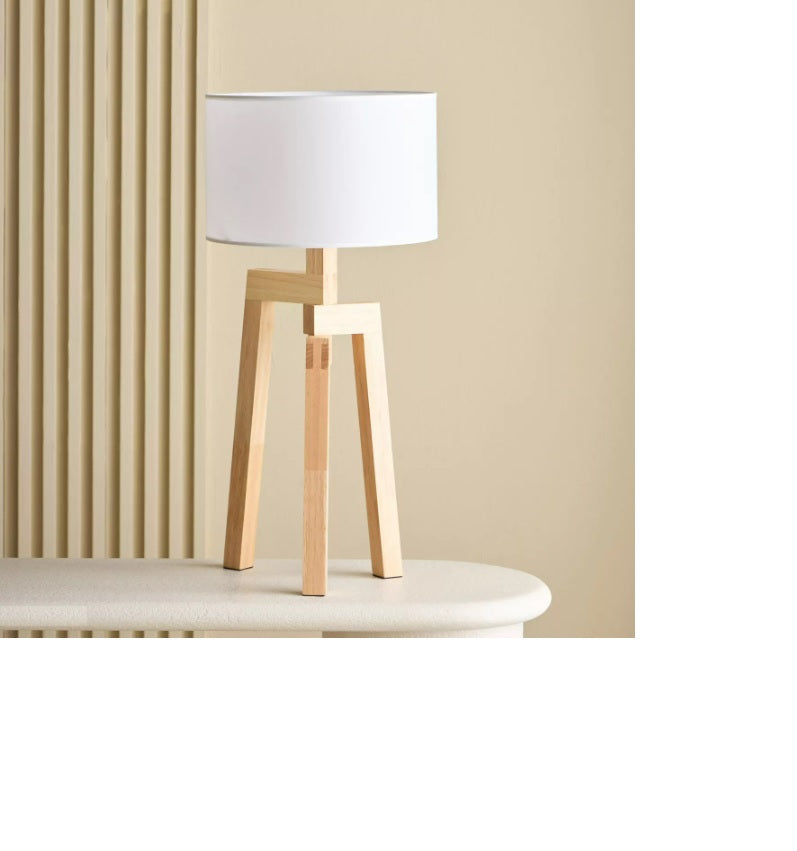 Tripod Table Lamp Wooden Elaine - 68 cm