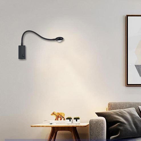Wall Light Black reading lamp 3W