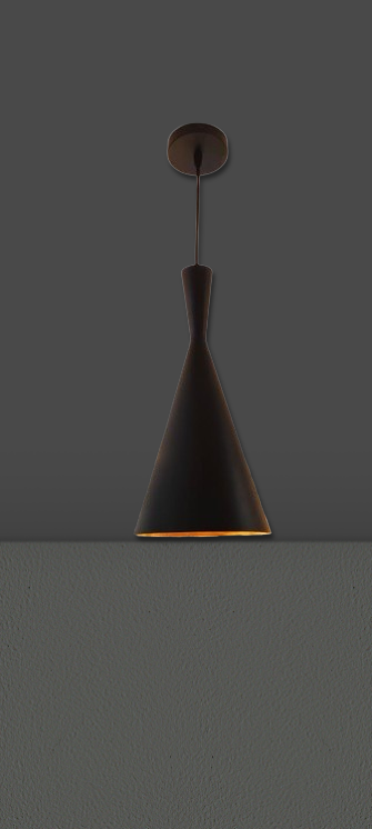 Pendant light black and gold 6819