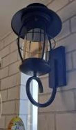 Wall Lamp Black with GLass