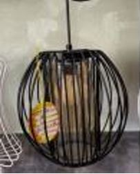 Pendant light Black with Glass