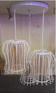 Pendant light White with Glass