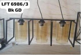 Ceiling Light Black with Glass