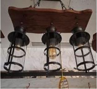 Hanging light with Wooden
