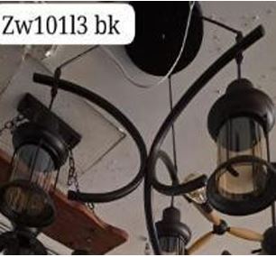 Hanging light Black with Glass