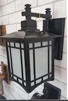 Wall Light Black With Glass