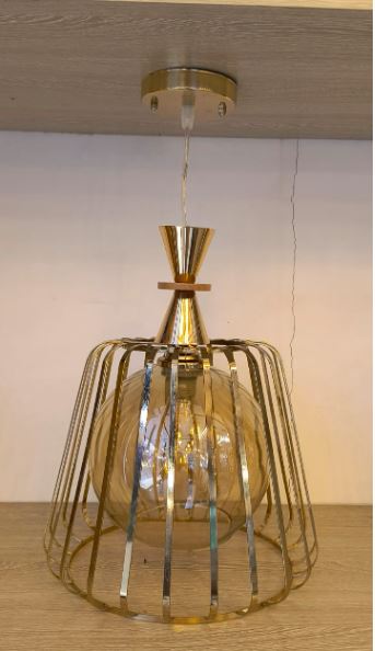 Pendant Light Rose Gold with Glass