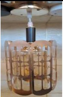 Pendant Light Single Rose Gold with Glass