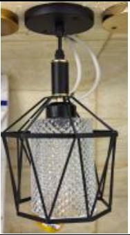 Pendant Light Single Black with Glass