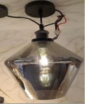 Pendant Light with Smoke Glass