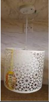 Pendant Light Single white with Glass