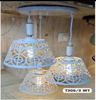 Pendant Light white with Glass