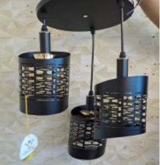 Pendant Light Black with Glass