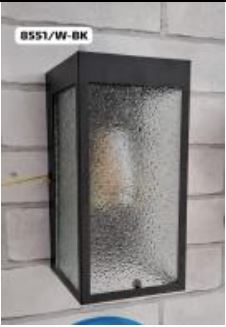 Wall light Black with Glass