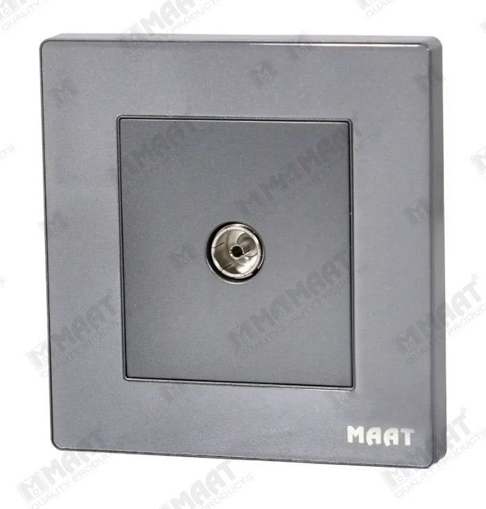 MAAT GLASS GREY TV SINGLE SOCKET