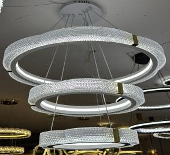 Chandelier with 3 Ring white