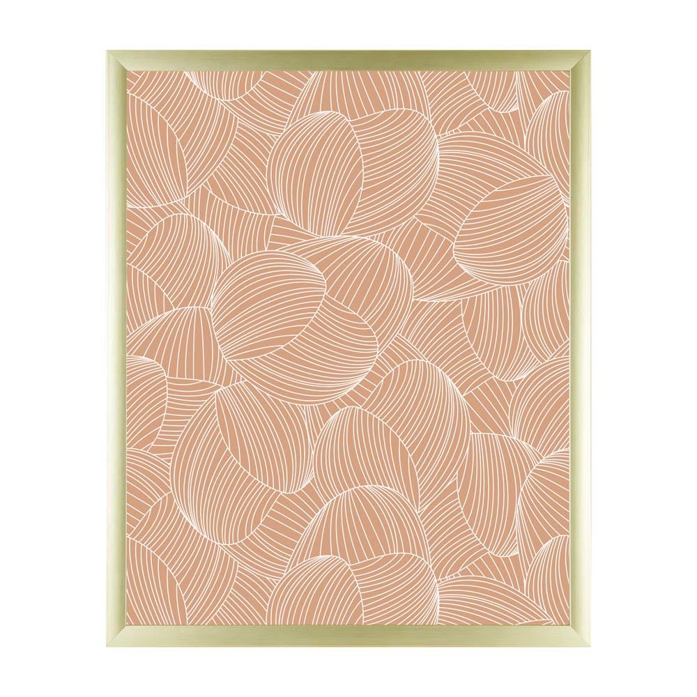 Pink Background Flower Framed Art