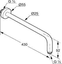 Load image into Gallery viewer, Shower arm 400 mm (RAK 12013)
