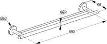 Load image into Gallery viewer, CALIBER double towel bar (RAK 21011)
