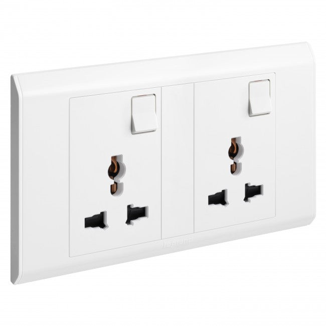 Legrand Multi standard Double Switched Socket