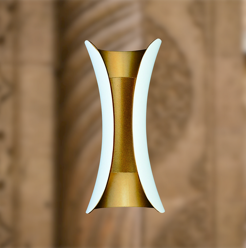 Wall Light  Gold + White