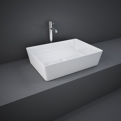 WASH BASIN RAK-FEELING SLIM RECTANGULAR ALPINE WHITE - 50 CM