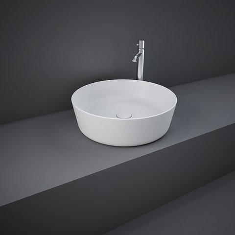 WASH BASIN RAK-FEELING SLIM ROUND MATT WHITE 500 - 42 CM