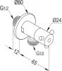 Load image into Gallery viewer, Brass angle valve DN 15 (RAK 33006)
