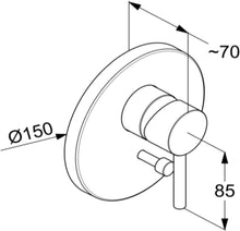 Load image into Gallery viewer, PRIME concealed single lever bath and shower mixer, trim set (RAK 12075)

